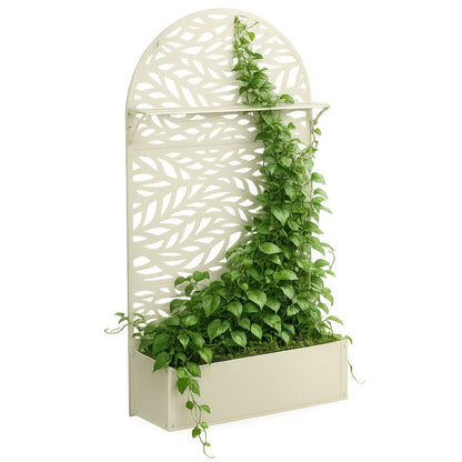 Plantenstandaard 90x33x180 cm gebroken wit ijzer