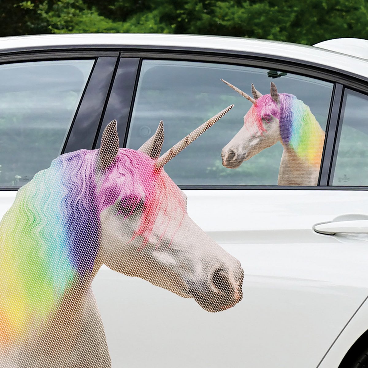 Raamsticker Unicorn 31x34 cm
