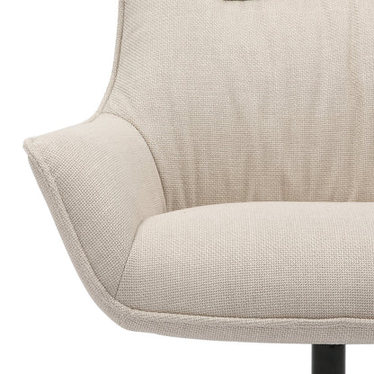 Fauteuil structuurstof beige