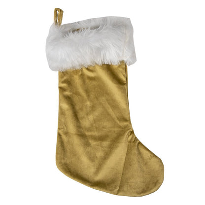 Kerstsok decoratie 30x1x45 cm bruin beige