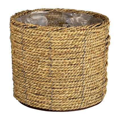 Bloempot Ø 26x21 cm Bruin Zeegras Bloempot Binnen