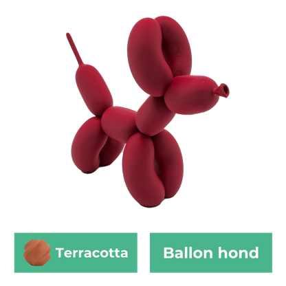Ballon hond beeldje 20 cm zwart