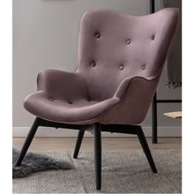Pink velvet armchair