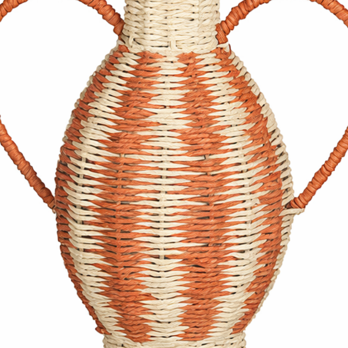 Vaas geweven papier 38x21 cm oranje