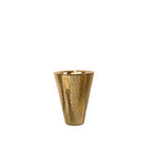Geurkaars goud gehamerd metaal 10x10x15 cm