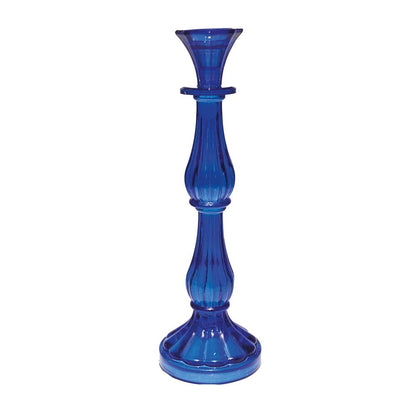 Kandelaar blauw glas 31 cm