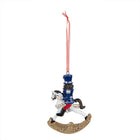 Nutcracker decoration on rocking horse 7x2x10 cm