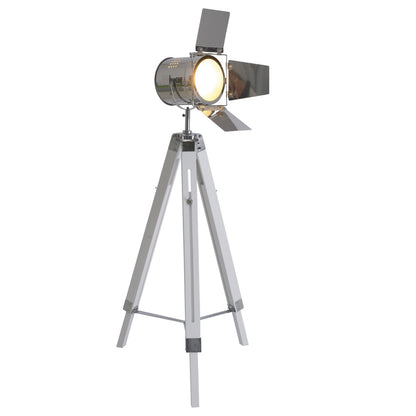 Staande Lamp Driekbende Metaal Wit E27 Hoog 100 Tot 140 Cm