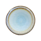 Platte borden turquoise 27x27x1.6 cm set van 6