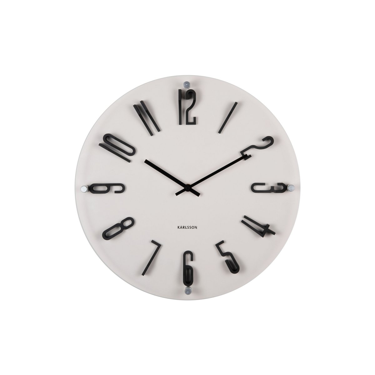 Wandklok 40 cm melamine grijs