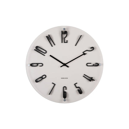 Wandklok 40 cm melamine grijs