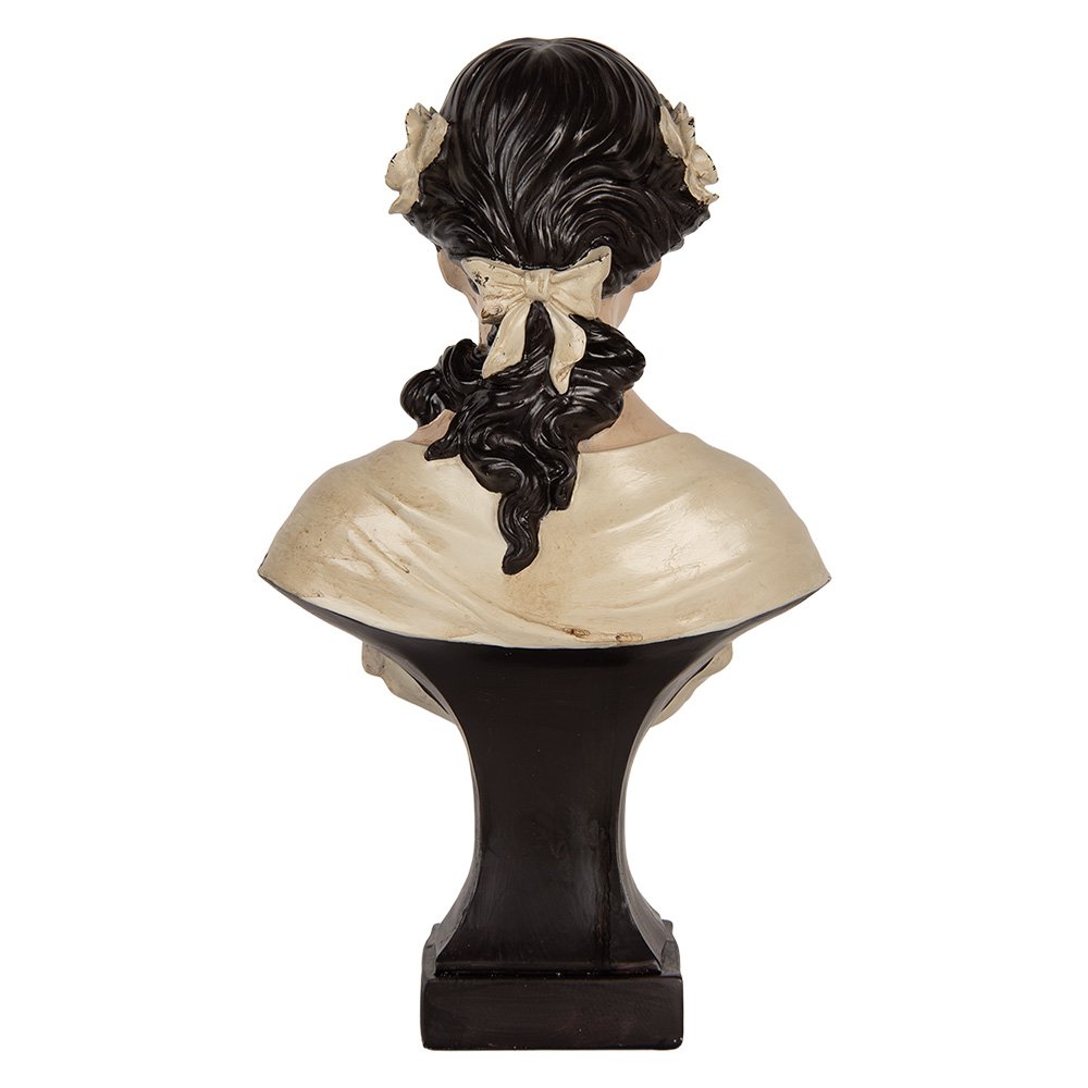 Decoratie Beeld Vrouw 18x12x31 cm Beige Kunststof