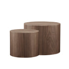 Salontafel set 2 stuks walnoot 48x48x38 cm