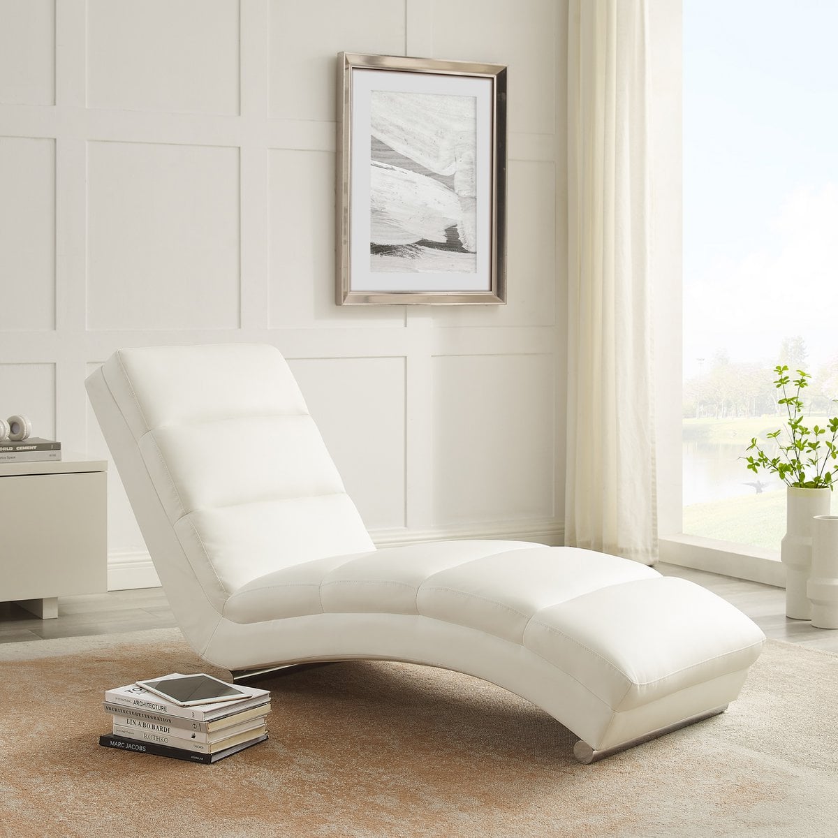 Relax ligbed wit 171x60x81 cm