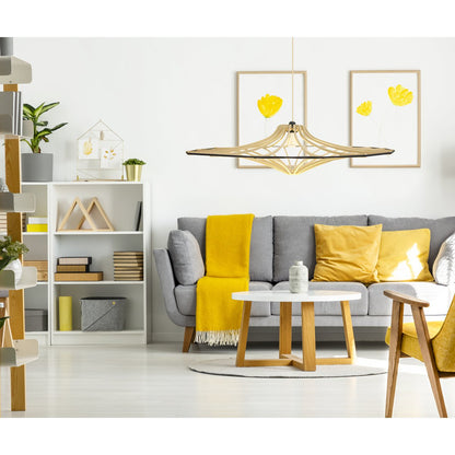 Hanglamp 124 cm zwart MDF