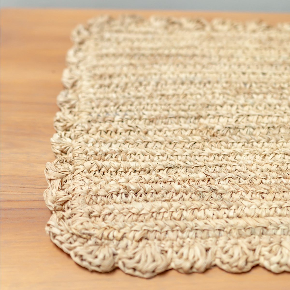 Placemat set 50x30 cm raffia