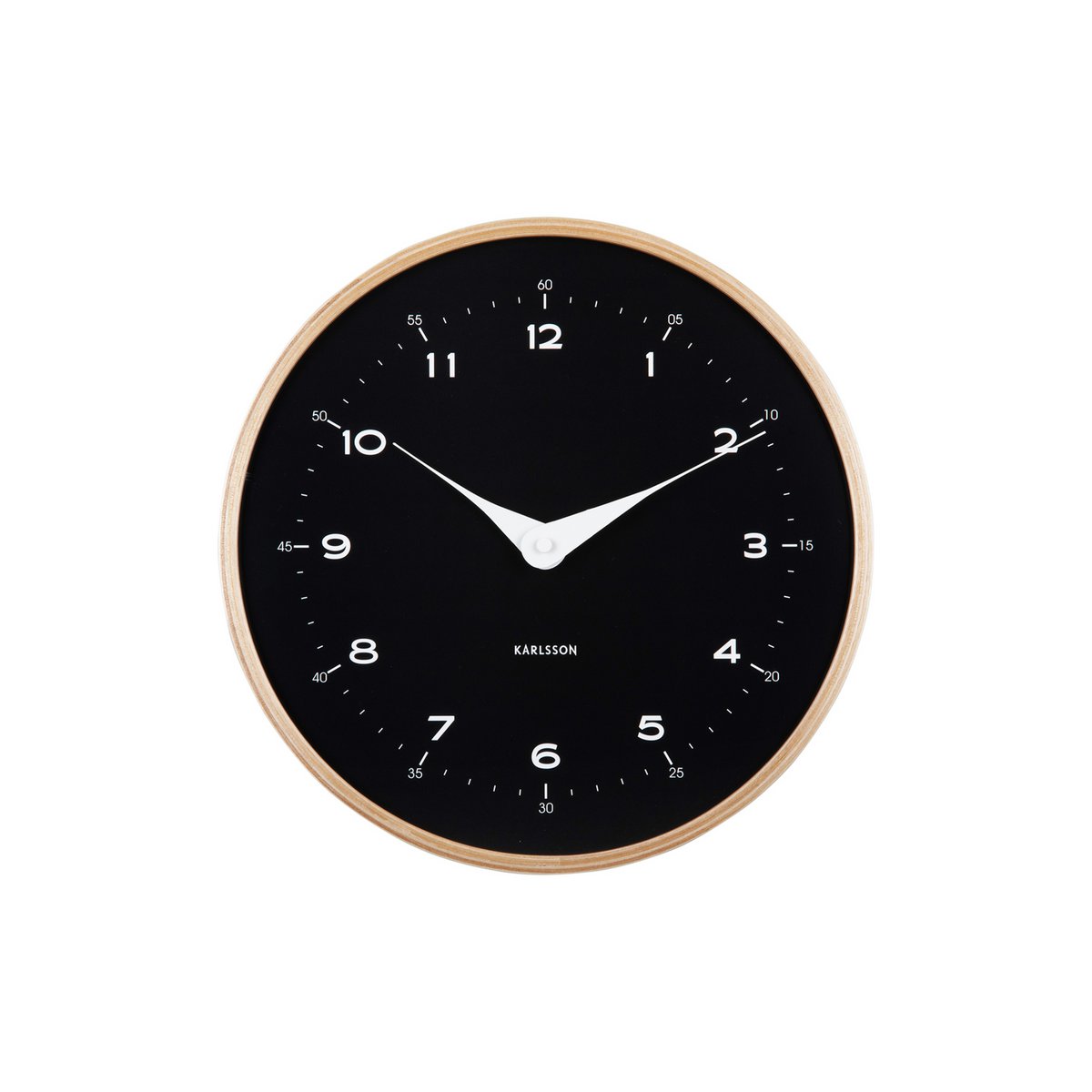 Wandklok Karlsson Osado Dome 30 cm zwart