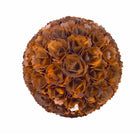Decoratieve bal metaal 30 cm oranje