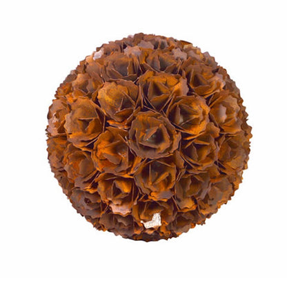 Decoratieve bal metaal 30 cm oranje