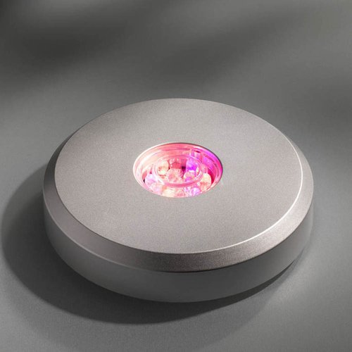LED BASE Round, 93220, 11.5 cm, 15 LEDs, silver
