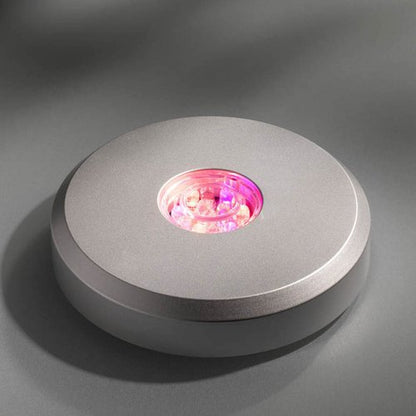 LED BASE Round, 93220, 11.5 cm, 15 LEDs, silver