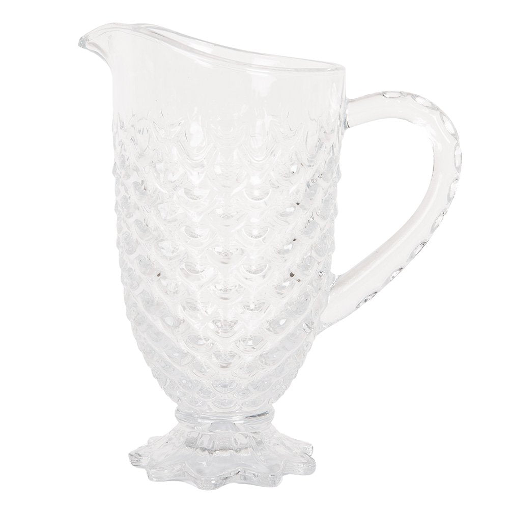 Schenkkan glas 20x13x24 cm transparant
