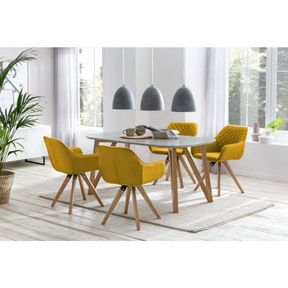 Eettafel 180x90x76 cm grijs eiken