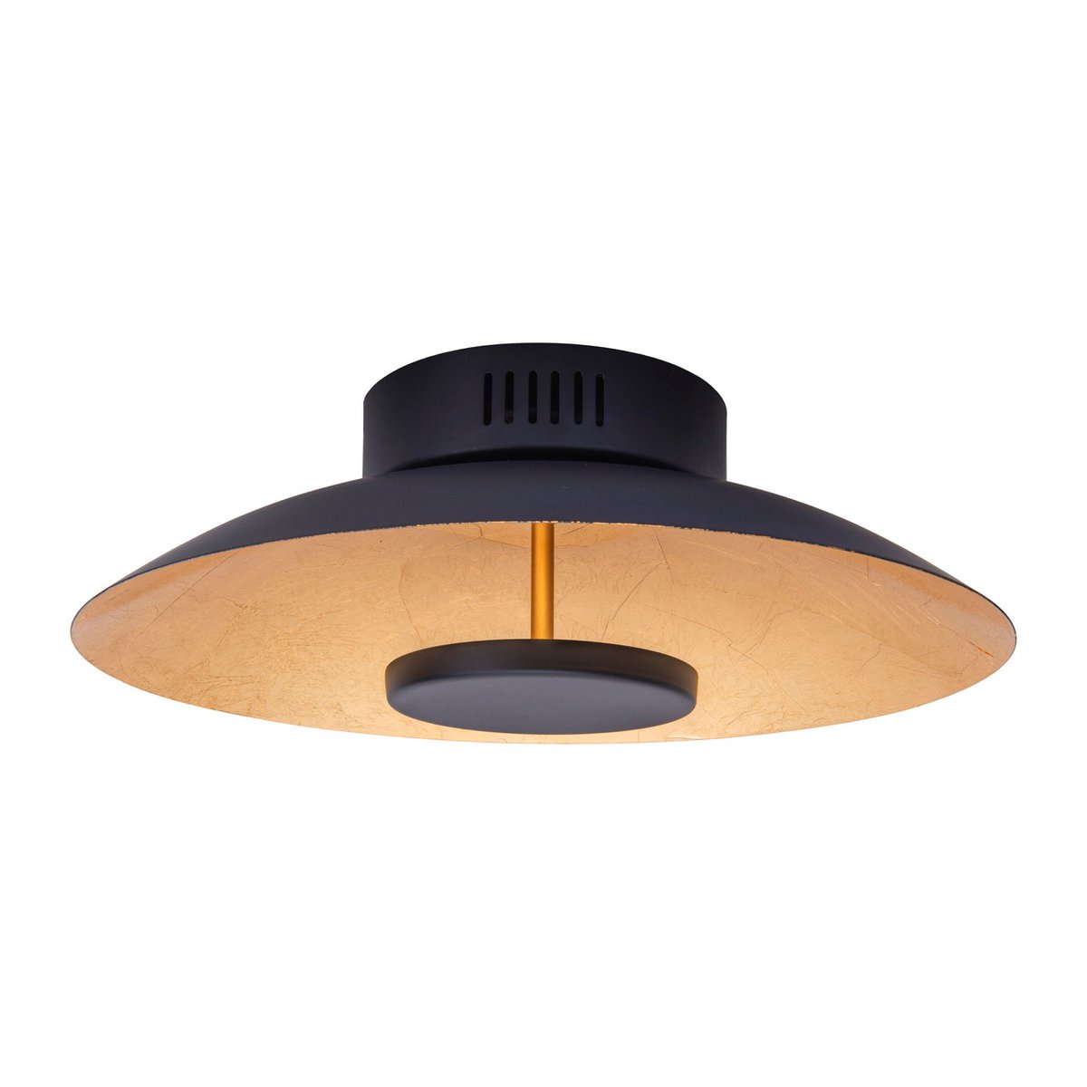 Led Plafondlamp Firenze Metalen Zwart Goud 40 Cm Diameter