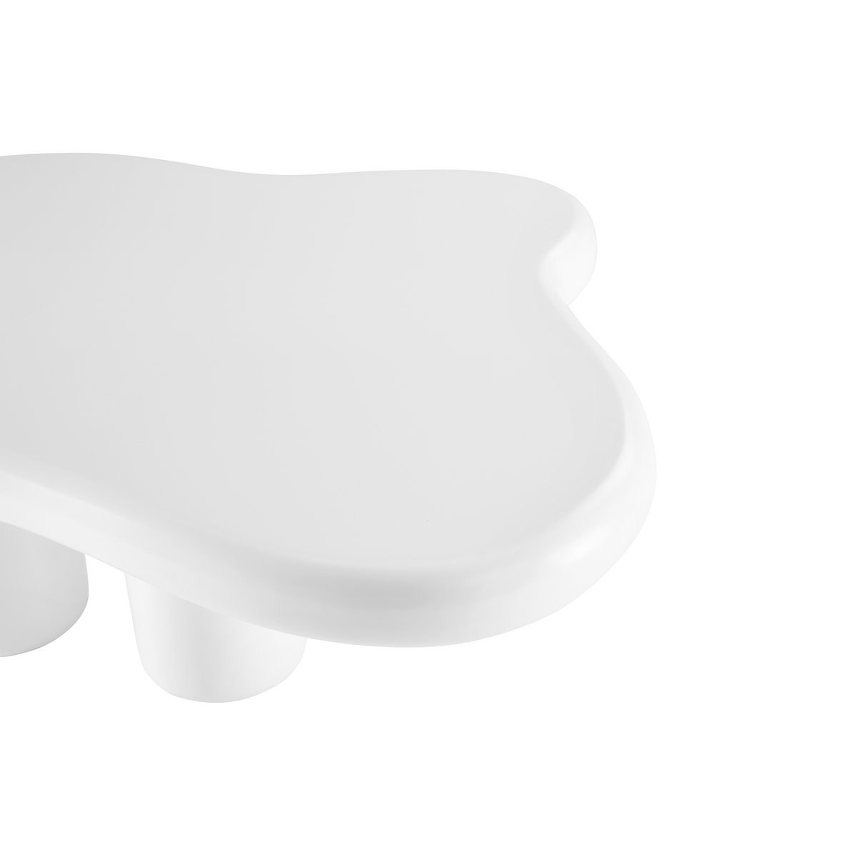 Coffee table 123x89 cm white