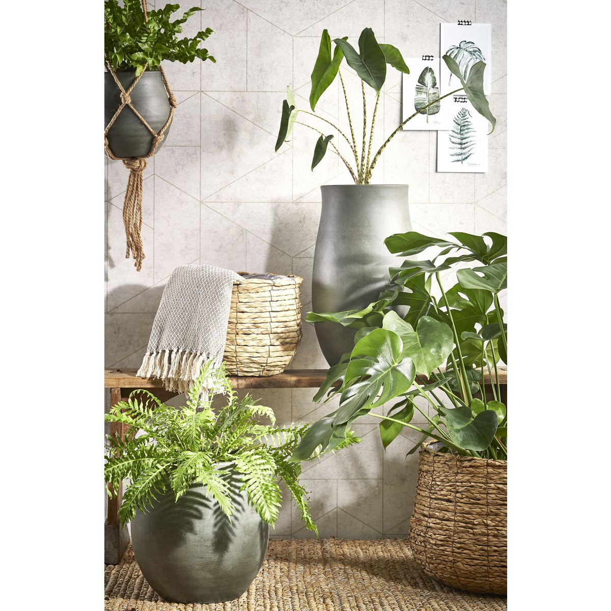 Plant Basket Avalon Light Brown
