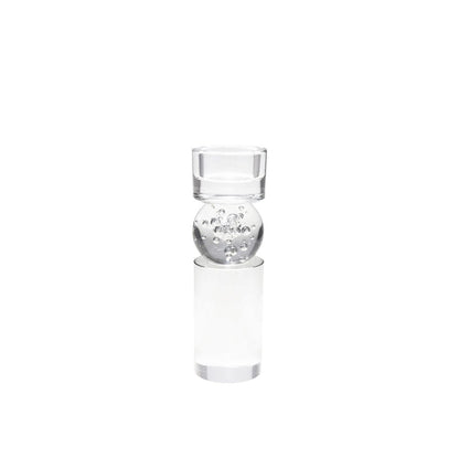 Kandelaar glas 6x6x19.5 cm transparant