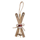 Kersthanger hout bruin ski