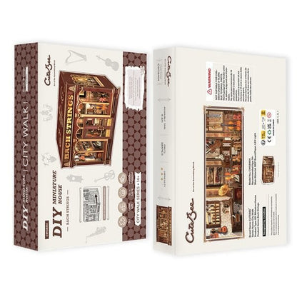 3D DIY huisje Bach String 21x13x17cm hout