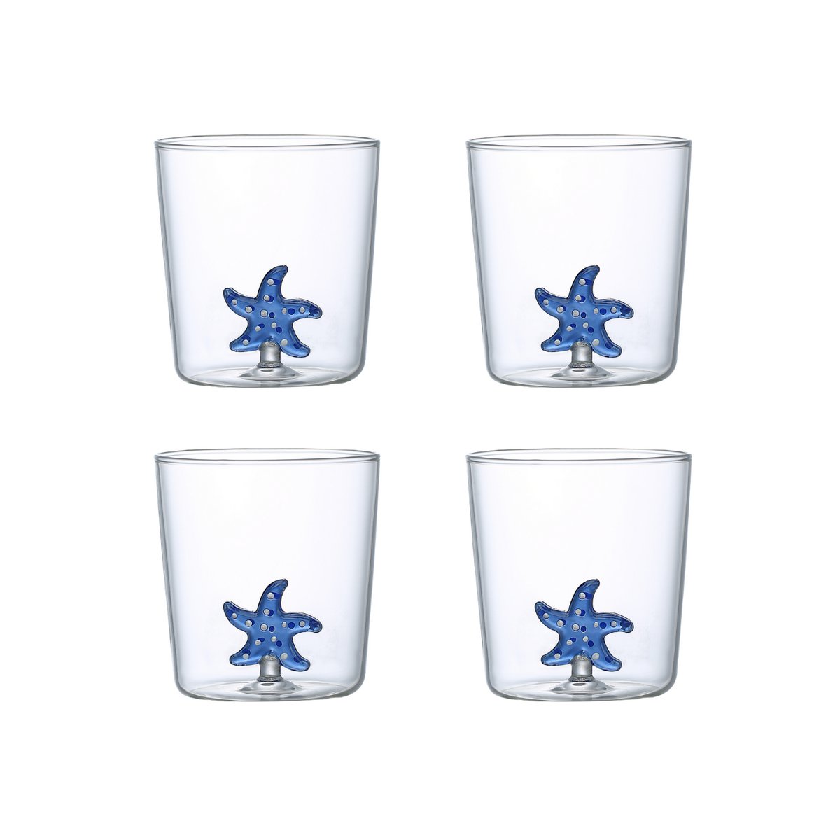 Waterglazen 300 ml set van 4 transparant