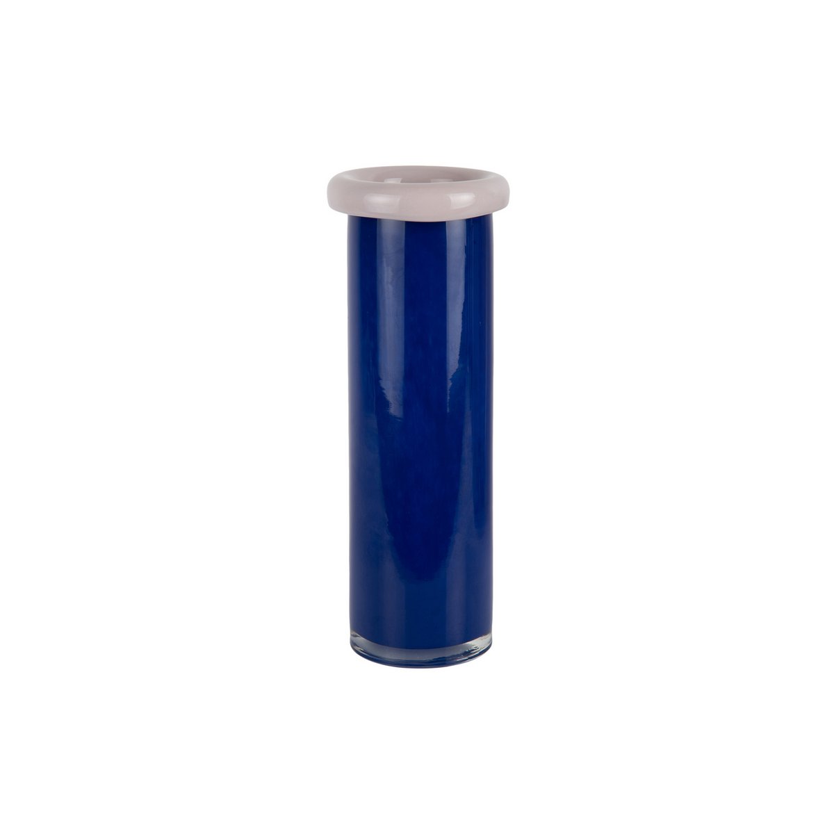 Vaas glas blauw 12x12x33 cm