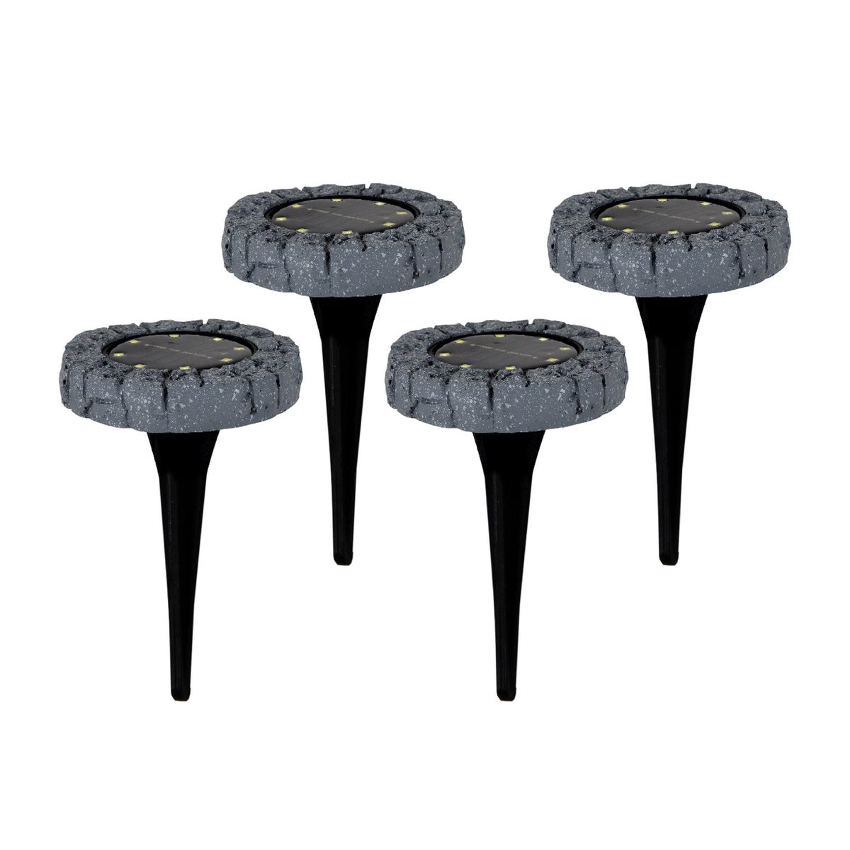 LED solar grondspot Kian Ø11.5 cm grijs