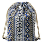 Rugzak wit blauw synthetisch 34x43 cm
