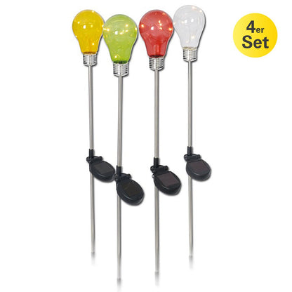 Solar grondspots set van 4 stuks 76 cm rood groen geel