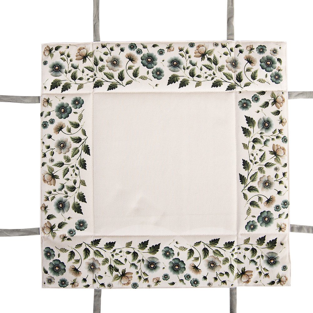 Bread basket 35x35x8 cm Beige Cotton