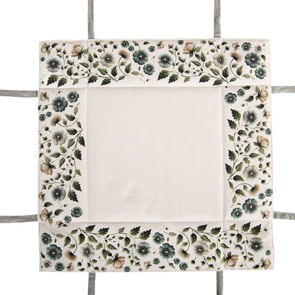 Bread basket 35x35x8 cm Beige Cotton