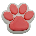 Fidget clicker kattenpoot roze wit plastic