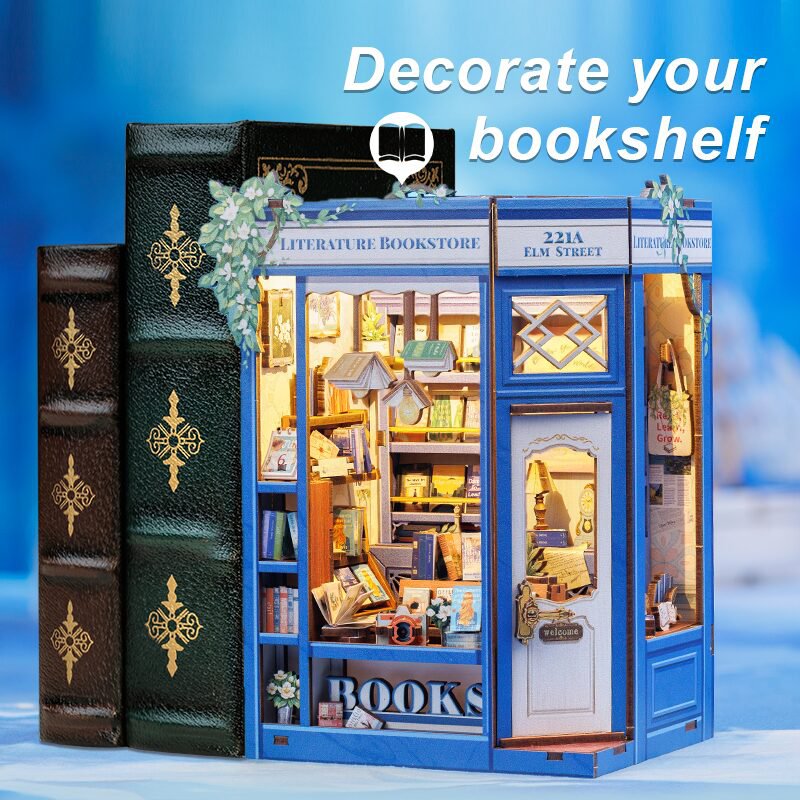 Cutebee, 3D Booknook, Literature Bookstore, BJAA203,11,5x10x17cm