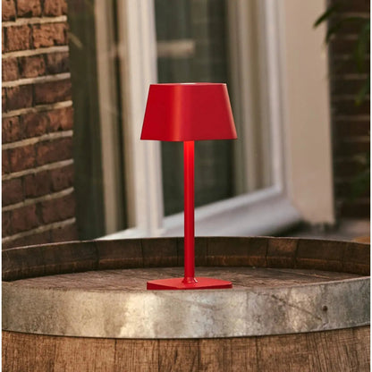 Tafellamp rood Ø12x30 cm oplaadbaar dimbaar IP54