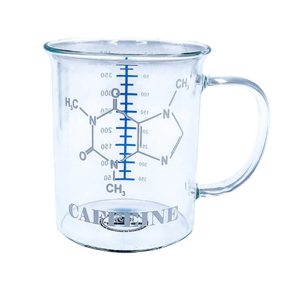 Chemiemok 400 ml glas zwart wit