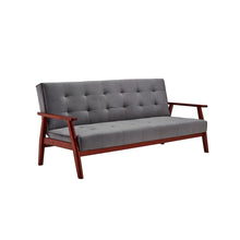 Scandinavian velvet dark grey sofa bed