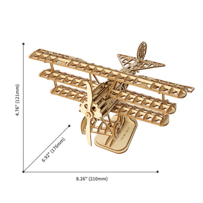 Robotime, 3D Wooden Puzzle Airplane, TG301, 21x17.6x12cm