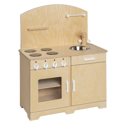 Van Dijk Toys Houten Speelgoed Keuken Peuters Naturel Wit