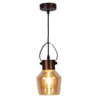 Hanglamp Alex 14 cm geel getint glas