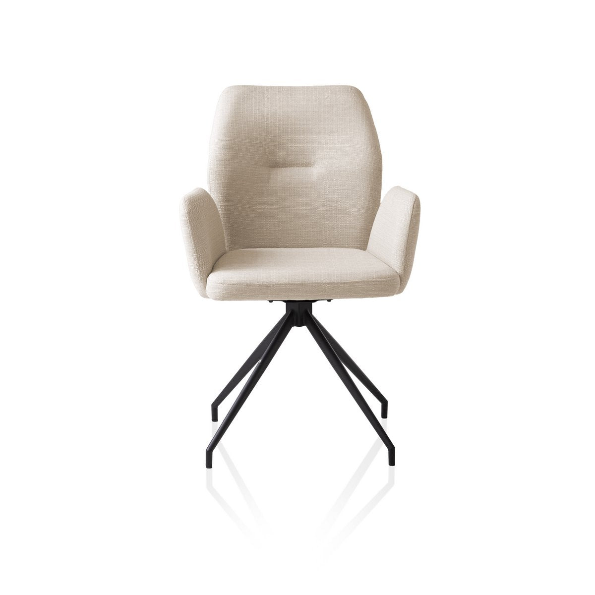 Fauteuil draaibaar 180° beige 59x58x88 cm