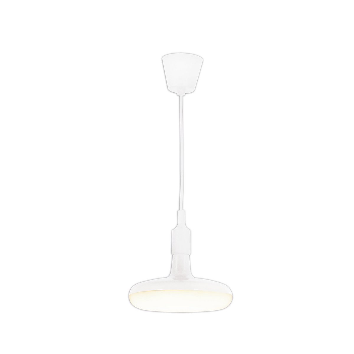 Hanglamp UFO 22 cm wit kunststof E27